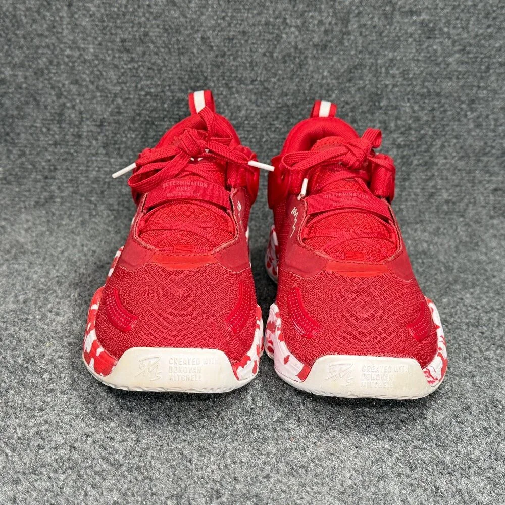 Adidas DON Issue 3 Basketball Shoes Mens 10 Team Power Red Paint Smudge Athletic